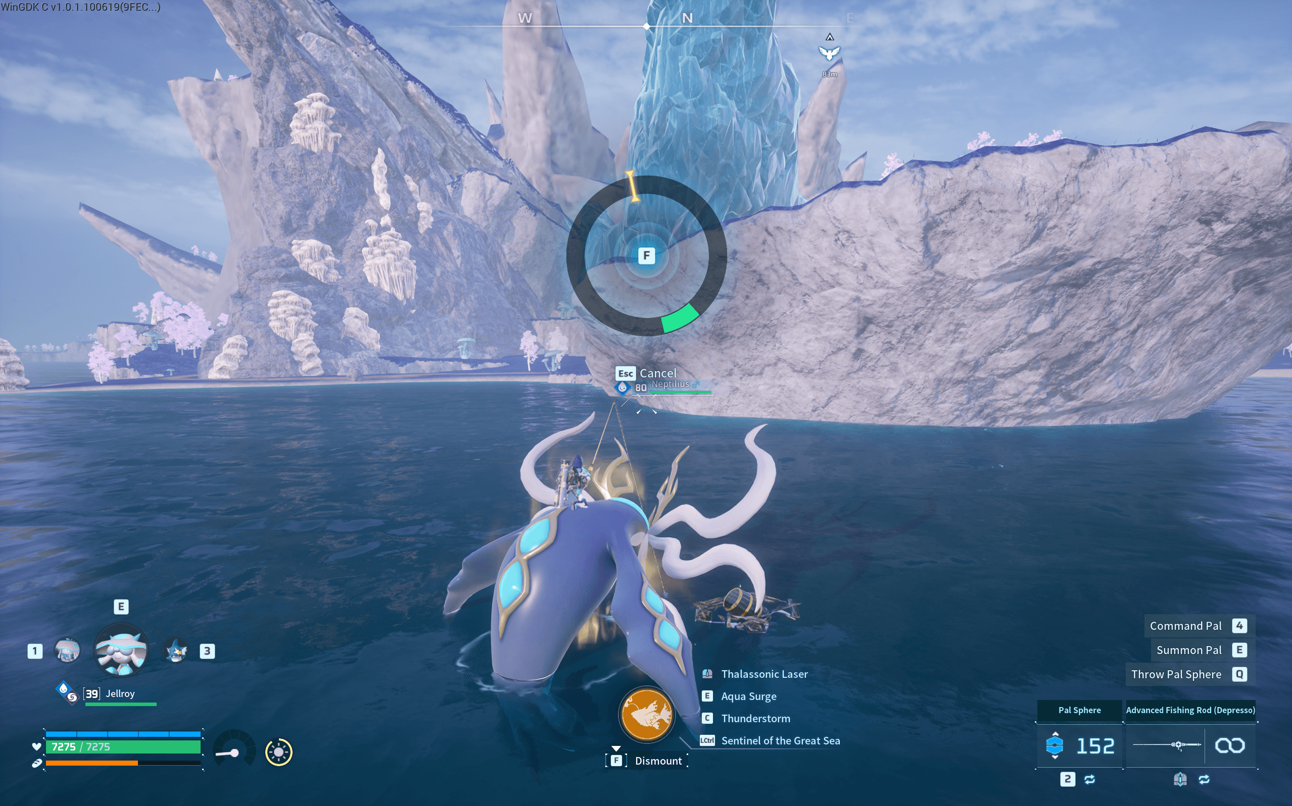 Salvage timing minigame