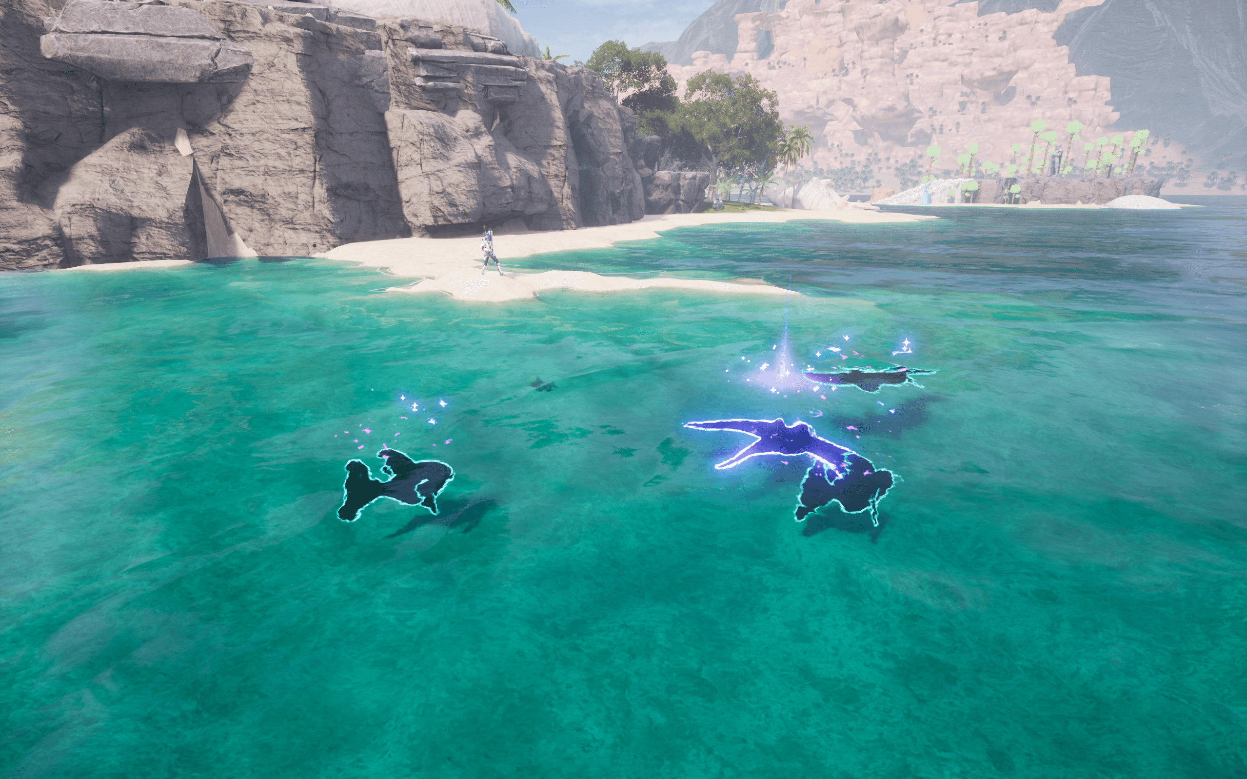 Purple / blue sparkle shadows
